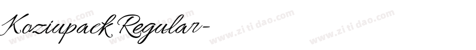 Koziupack Regular字体转换